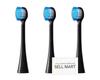 [Dental Clean Set] Doltz Replacement Brush Heads EW0820-K Black, Extra Fine Bristle Brush, 2 Brushes X 3 Packs + Original Pocket Tissues