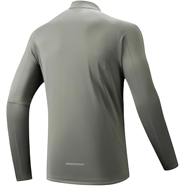 Anta Running Series Stand Collar Solid Color Comfortable Versatile Casual Simple Long Sleeve T-Shirt Men Tops 952545402-5
