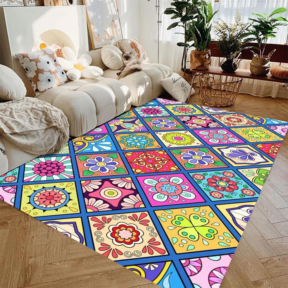 Bohemia Mandala Living Room Area Rug Bedroom Sofa Non Slip Carpet Bathroom Floor Mats Kitchen Entrance Doormat Home Decoration