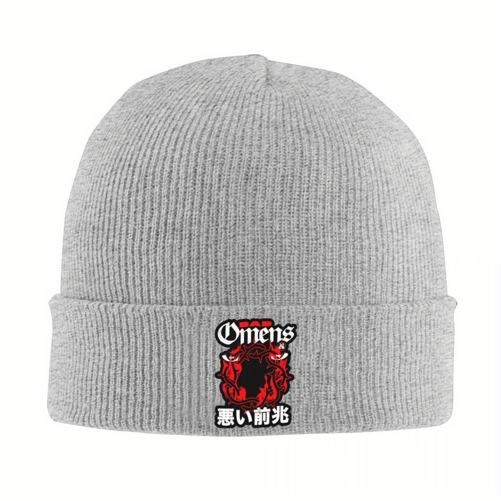Red Spike Of The Death Beanie Hats Bad Omens Music Casual Caps Female Male Outdoor Sport Knitted Hat Autumn Elastic Beanie Hat