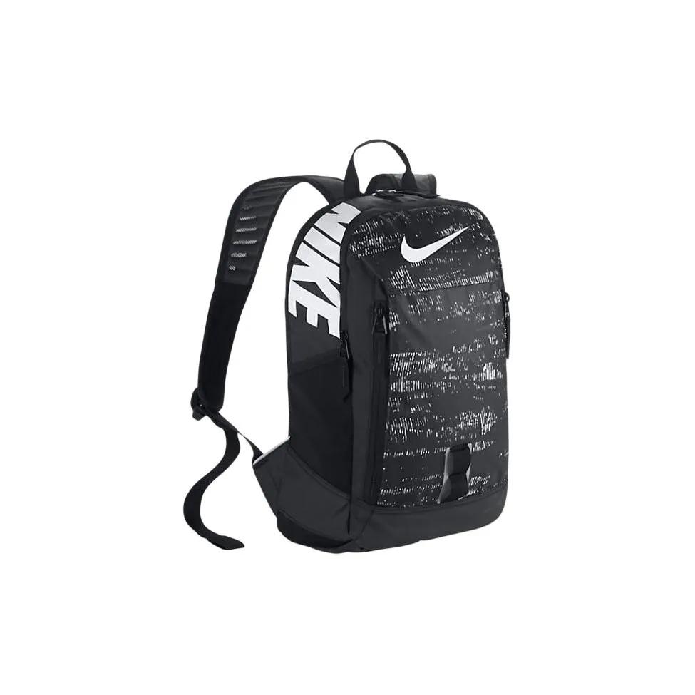 Nike Polyester Backpack Regular Unisex Black White (Unisex) Backpacks BA5224 014