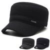 Middle Aged and Elderly Men's Warm Ear Protection Cotton Hat Flat Top Hat Elderly People Plus Velvet Thick Wool Cold Proof Duck Tongue Cap