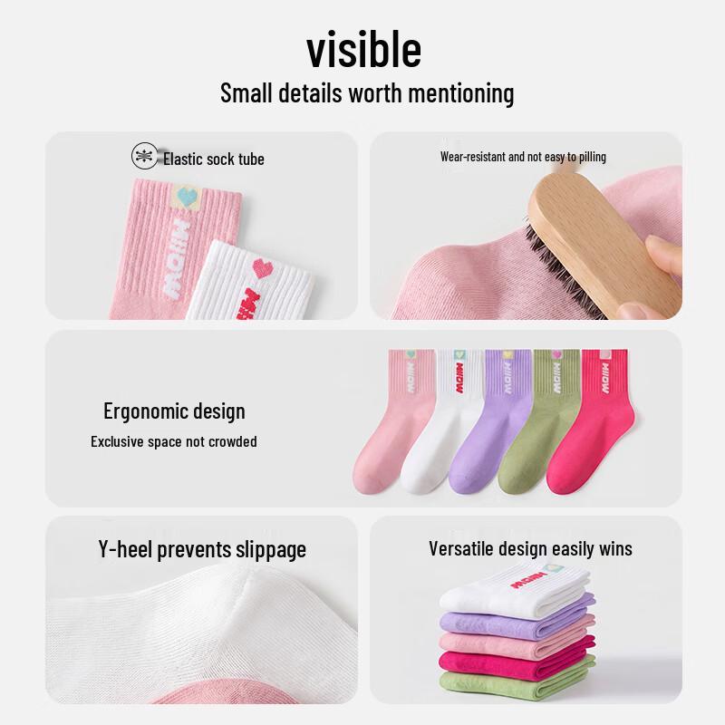 MaoRen Mädchen Kniehohe Baumwollsocken