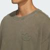 Adidas Originals WASHEDCREW SWEATSHIRT Sweatshirt Men Strata Olive Green JM7288