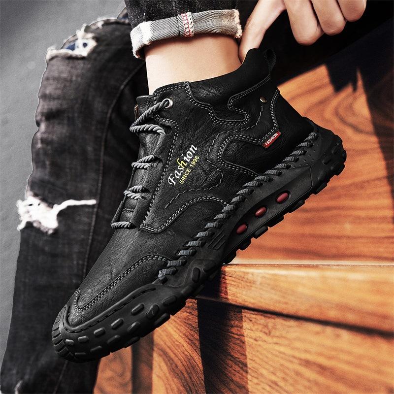 2025 Winter New Platform Men's Martin Boots Fashion Snow Boots Casual Men's Boots Warm Short Boots