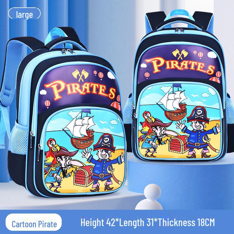 Wodoodporny plecak z kreskówkowym motywem o dużej pojemności dla uczniów szkół podstawowych (Klasy 1-6) - Lekka konstrukcja dla chłopców i dziewcząt