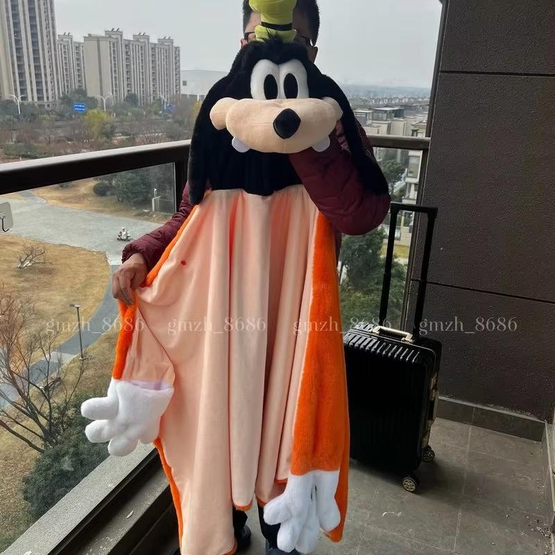 Goofy Goof Mickey'S Revue Cute Cartoon Hooded Blanket Thickened Wearable Cape For Office Dorm Nap Air Conditioning Blanket Gift