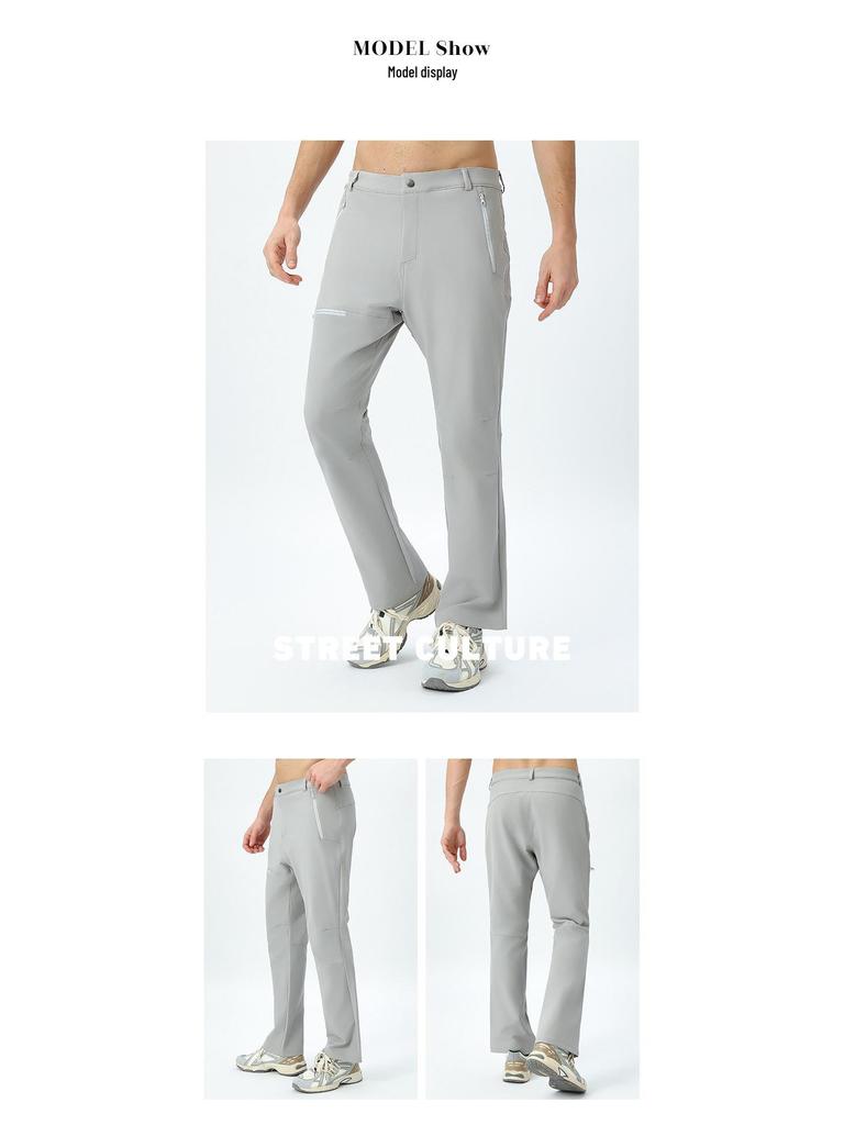 Męskie Wiosenno-Letnie Wiatroodporne Spodnie Softshellowe – Outdoorowe, Szybkoschnące, Antybakteryjne, Funkcjonalne Spodnie do Sportu i Alpinizmu