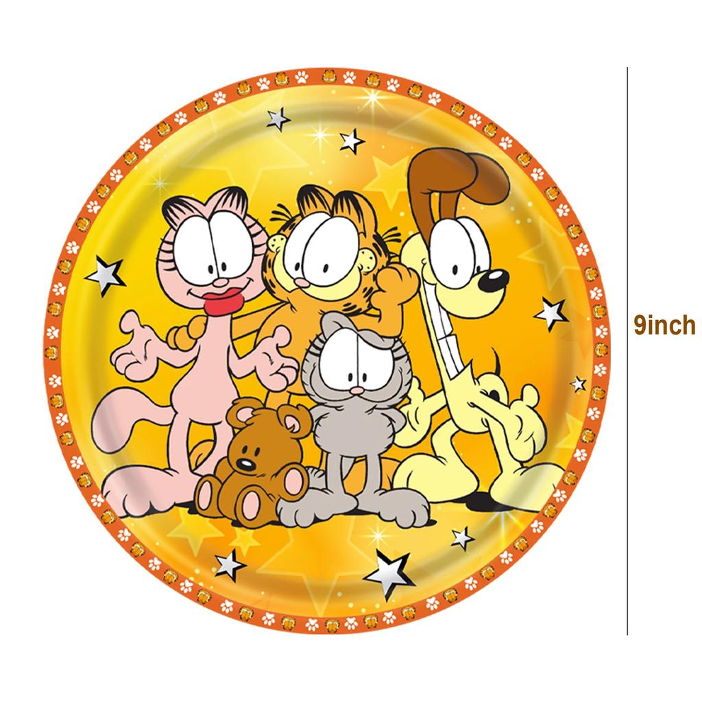 Articoli Decorativi per Festa di Compleanno Gatto Carino Stoviglie Topper per Torta Palloncini G-Garfieldes Stendardo Sfondo Festa per Bebè Bomboniere per Feste Bambini