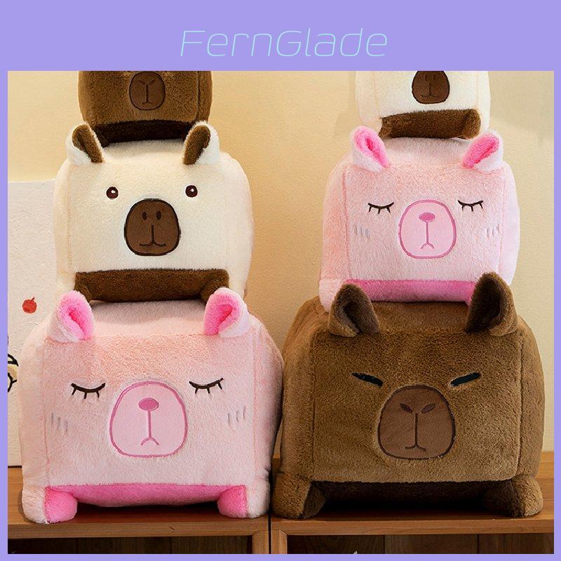 Soft Adorable Capybara Plush Toy In Brown Pink Beige Perfect For Cuddling
