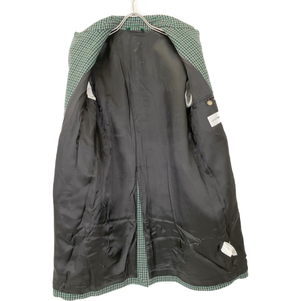Lacoste BF1111L Classic wool blend soutien collar coat coat 36 greenUsed