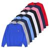 Unisex Pure Cotton Long-Sleeve Thin Autumn Casual Polo Hoodie - Solid Color