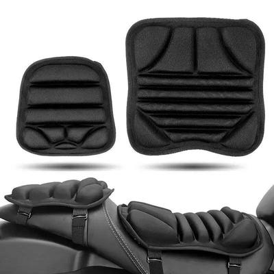 Paquete de 2 almohadillas para asiento de motocicleta, 3D, cómodas, de gel, transpirables, universales, con absorción de impactos para montaña avanzada.