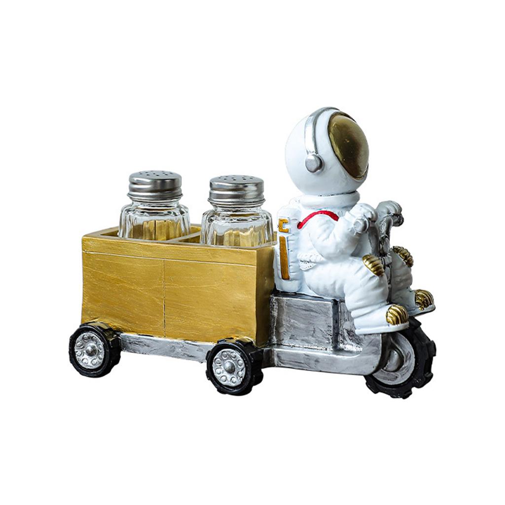 Resin Astronaut Figurines Statue Salt Pepper Bottle Holder Ornaments Home Decoration Kitchen Crafts Decorative Ornaments