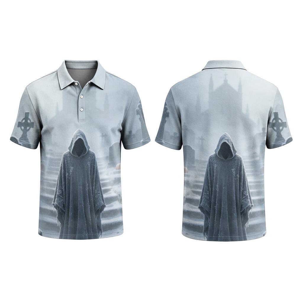 Men's Halloween Printed Trendy Short Sleeve T-Shirt Casual Top