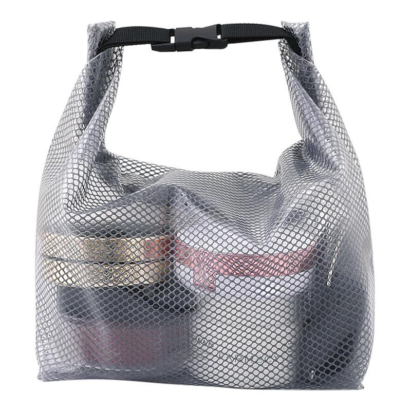 Large Capacity Women's Makeup Bag - Portable, Multi-functional, Buckle Design, for Swimming, Toiletries, Handheld, Souvenir Storage