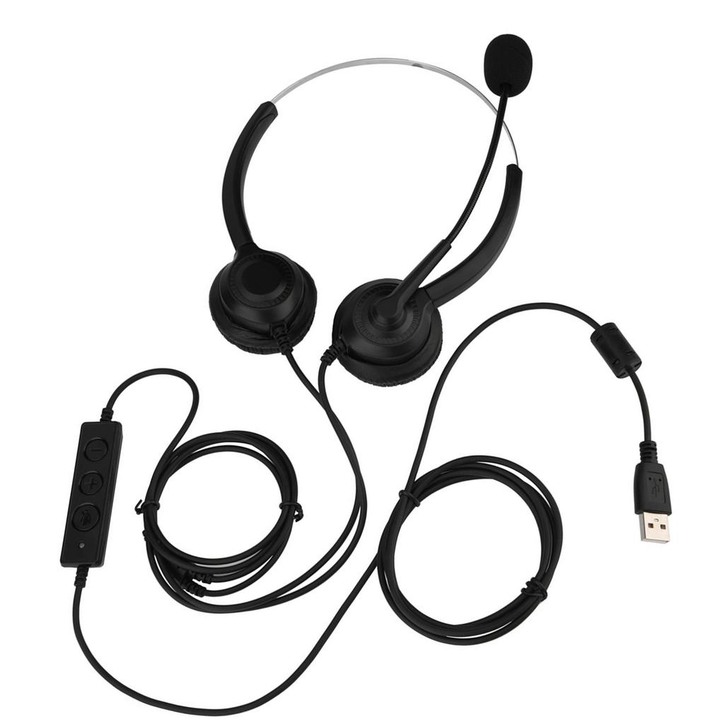 Mute Function Call Center USB Headset Noise Cancelling USB Call Center Headset with Microphone