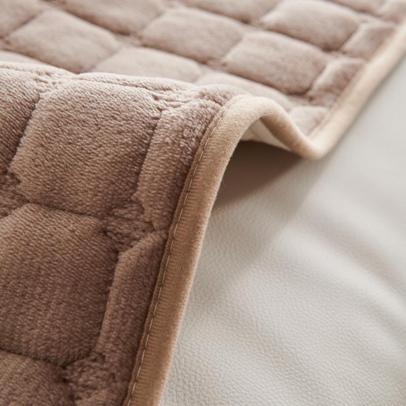 Winter Plush Solid Square Pet Sofa Slipcover Cozy Warm Integrated Sofa Seat Cover for Pets