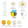 Fresh Air Bee Daisy Birthday Balloon White 32-Inch Digital Balloon Column Site Decoration Scene Arrangement