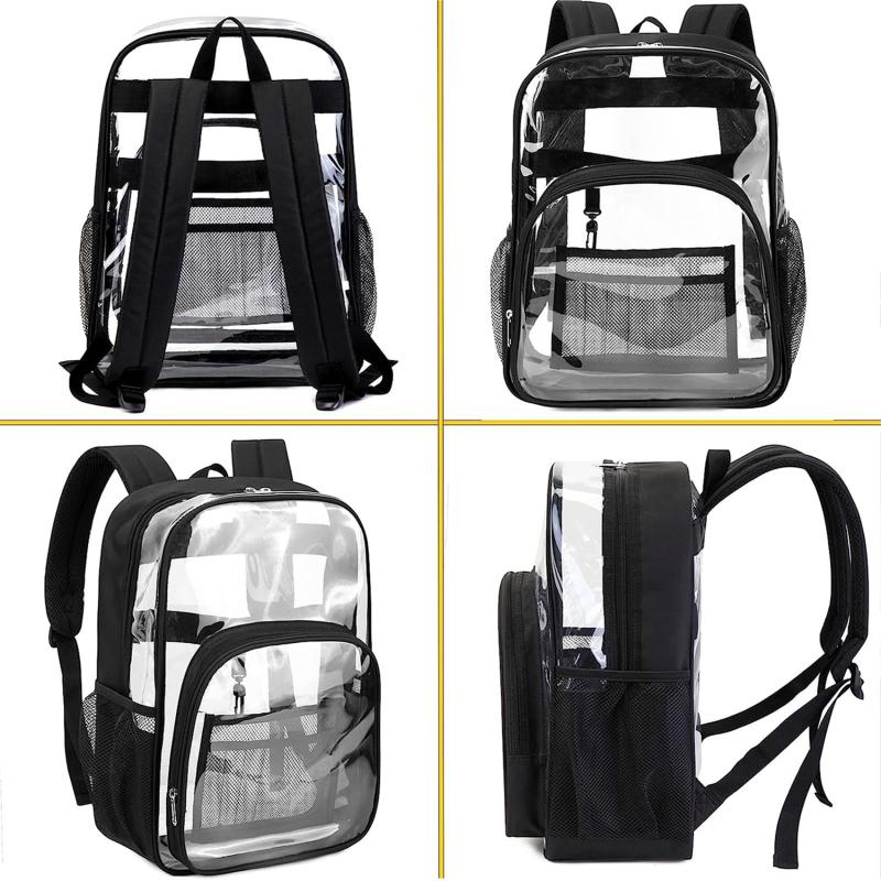 Transparent Backpack Waterproof PVC Storage Bag Large Capacity Student Backpack