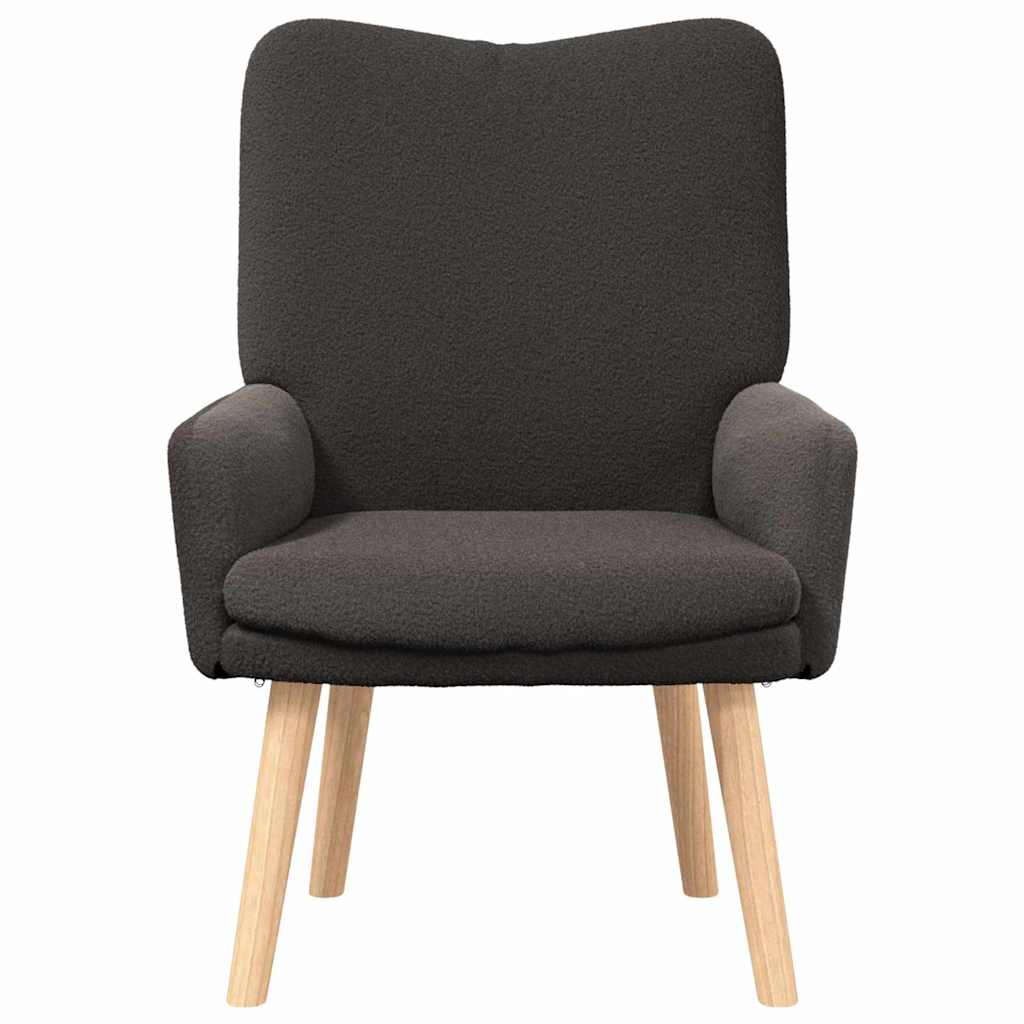 Armchair Dark Gray 63 x 67 x 94 cm Fabric and Plywood