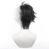 Black and White Short Full Anime Character with Perfect for Comic Market School Cultural and Stage Performances Wig, Cosplay, Heat-Resistant, Net,