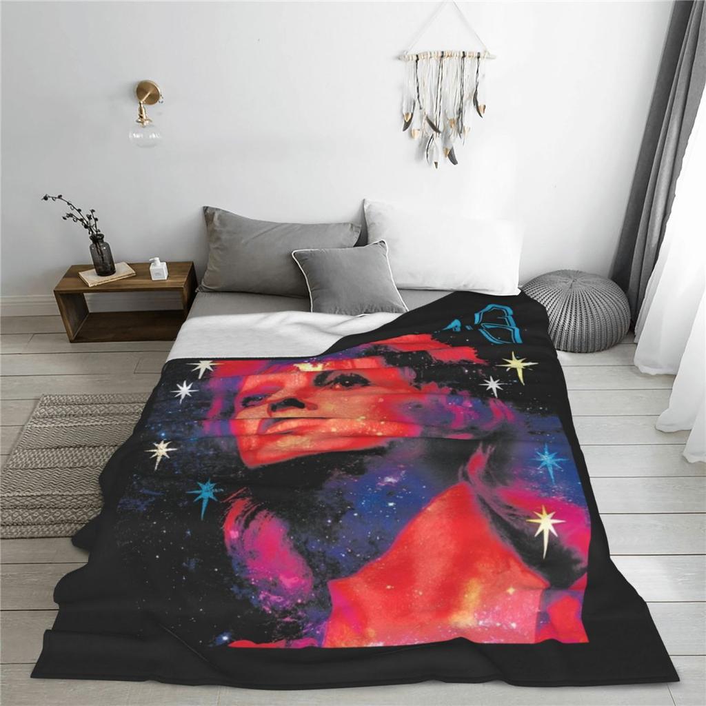 English Singer Actor Plush Blanket Davids Bowies Throw Blankets for Home 200x150cm Plush Thin Quilt
