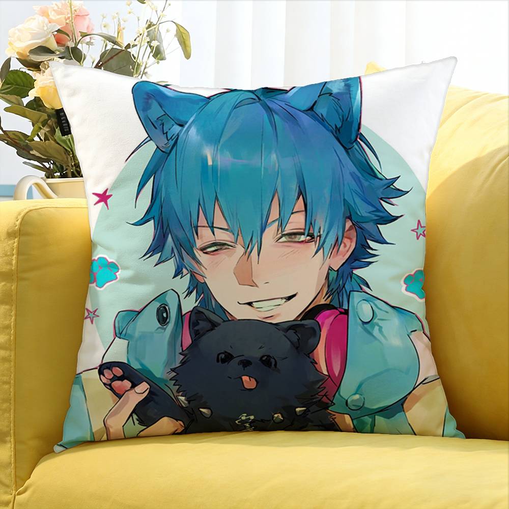 Game Dramatical Murder Aoba Various Sizes Square Pillow Case For Car Home Bedchamber Decor