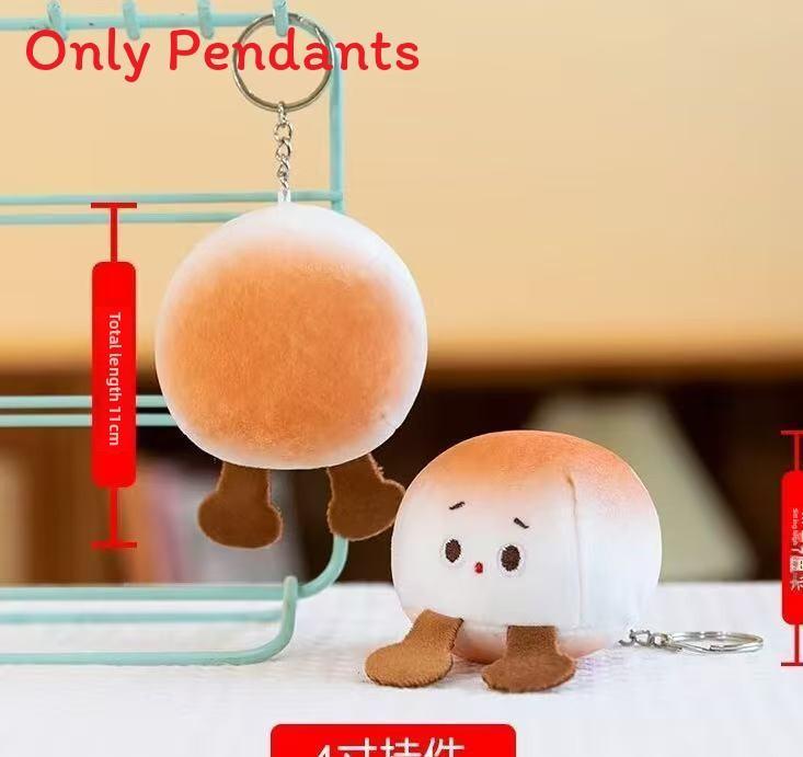Food Sandwich Miniature Plush Keychain Doll Soft Stuffed Toy For Pendant Kids