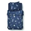 Parure de couette 140 x 200 "Happy Moon" Réversible 100% Coton / 57 Fils/cm² - -