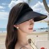 Women's summer visor hat with wide brim, UV protection, suitable for outdoor beach and seaside trips