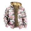 Herenjas met camouflageprint, casual lente- en herfsttrend, capuchonjas met rits