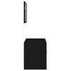 2 Piece Bathroom Furniture Set Black Oak Effect Particleboard