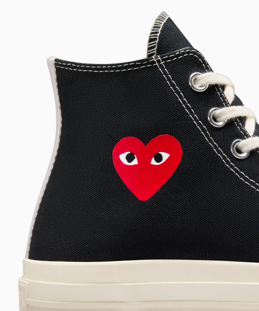 Converse X Play Comme Des Garçons Single Heart Chuck 70 High A08801C
