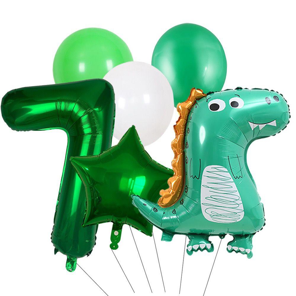 Crown Green Dinosaur Balloon Set for Children's Birthday Party Scene Decoration and Arrangement