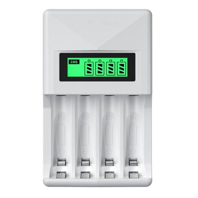 Batterieladegerät Universalladegerät LCD-Anzeige für wiederaufladbare Batterien Ni-MH Ni-Cd AA AAA Übertemperaturschutz