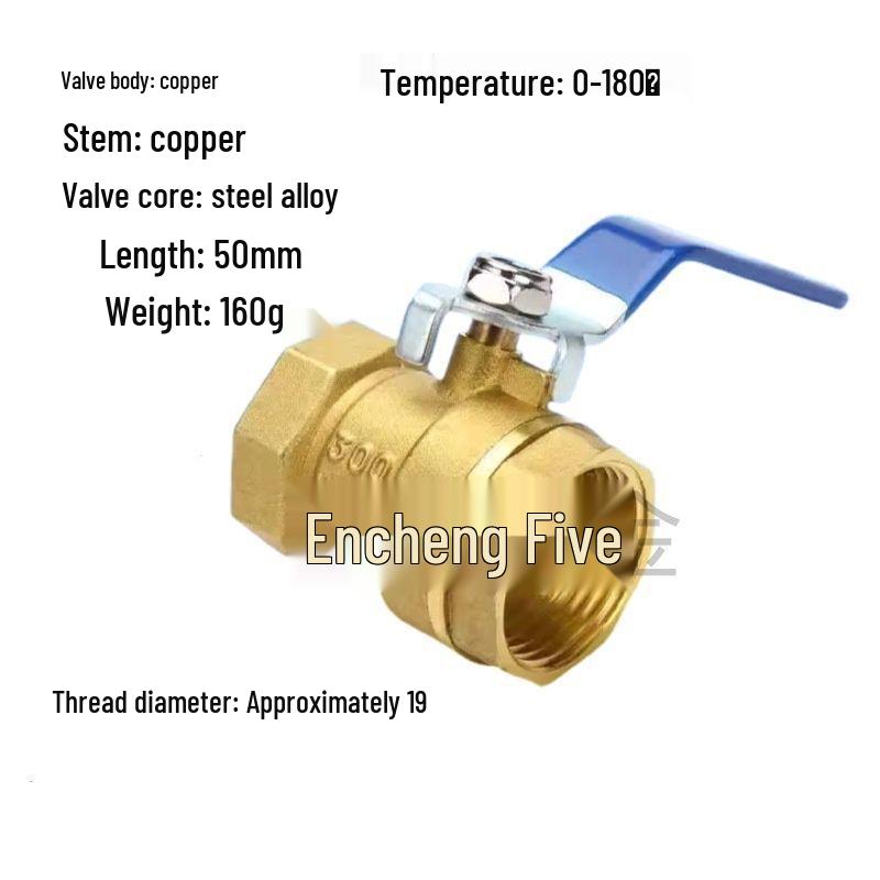Mosiężny zawór kulowy odporny na wysokie temperatury - 4 punkty DN15, 6 punktów DN20, 1 cal DN25, do wody wodociągowej