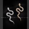 Unique Design Gold Color Snake Brooches for Women Men Unisex Full of Rhinestone Snake Animal Pins Badge Jewelry Gifts