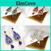 Waterdrop Crystal Dangle Earrings With Finish For Wedding And Party Wear