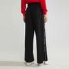 Calvin Klein Solid Color Fashion Jacquard Woven Belt Cotton Knit Wide Leg Casual Pants Women Bottoms Space-Black ZW02280-BEH