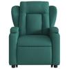 Electric Recliner Chair with Rising Function Dark Green Fabric