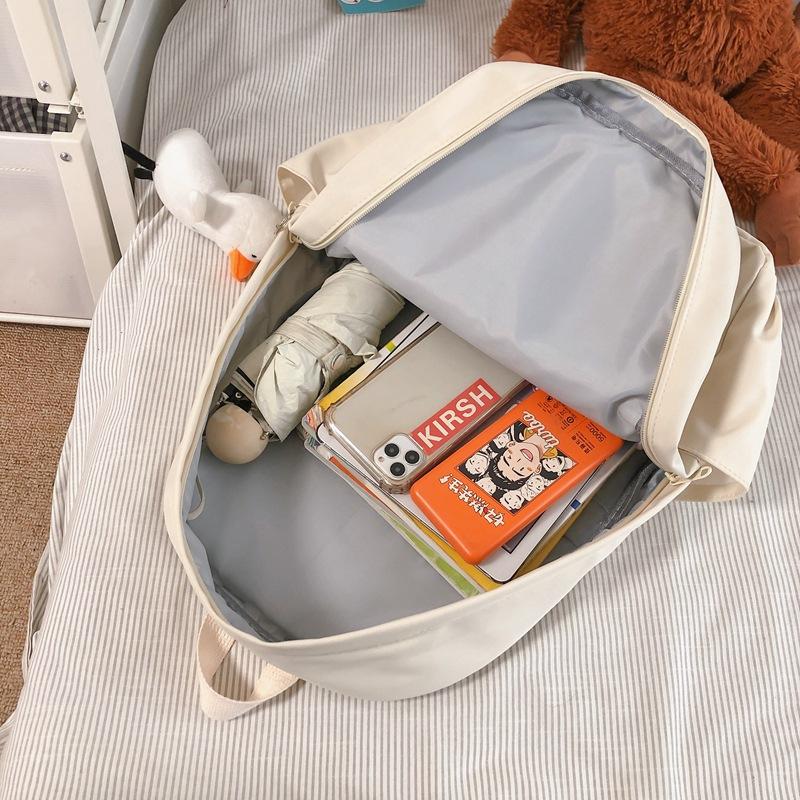 Backpack Female Primary School Students Simple Large Capacity Campus Backpack Nylon Junior High School Bag