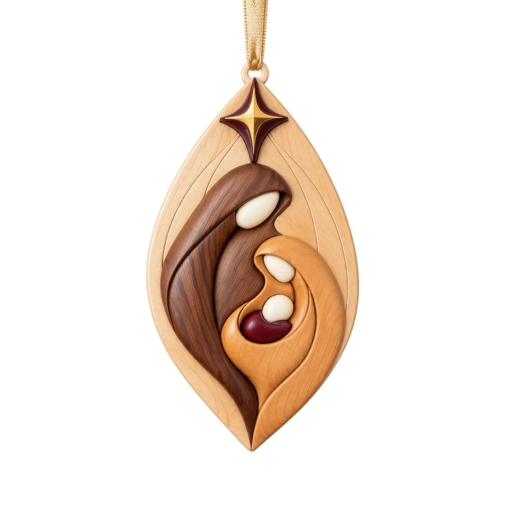 2D Acrylic Flat Hanging Ornament for Christmas Tree Decoration and Holiday Decor