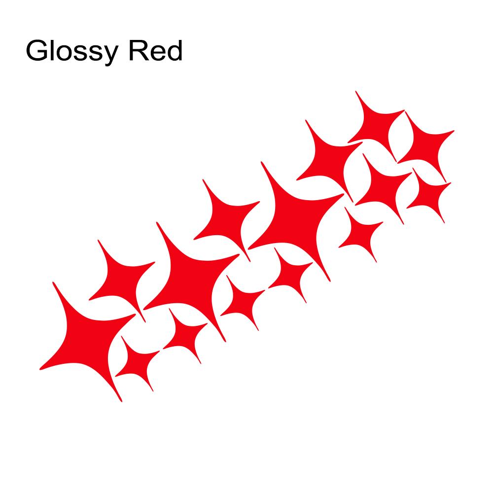 15 Piece Geometric Star Pattern Vinyl Sticker Car Body Side Decor Decals for Vehicles Suv Cars Pickup Truck Auto Accessories