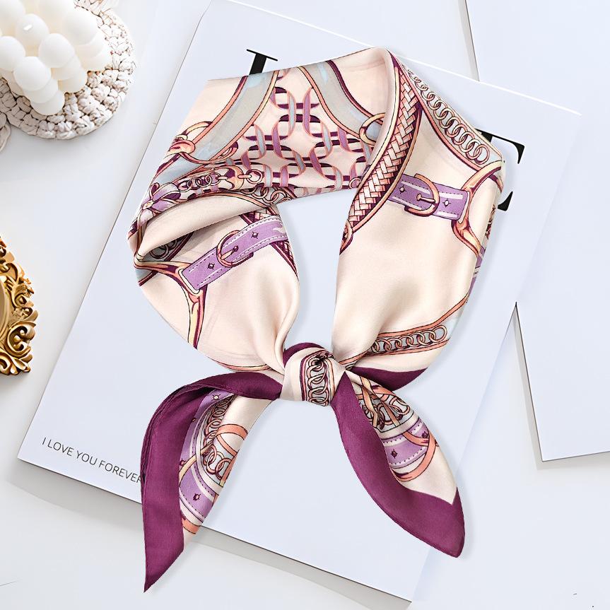 Strictly Selected 70 Silk Scarves, Simulated Silk Small Square Scarves For Women, Retro High-End Thin Versatile Professional Scarves