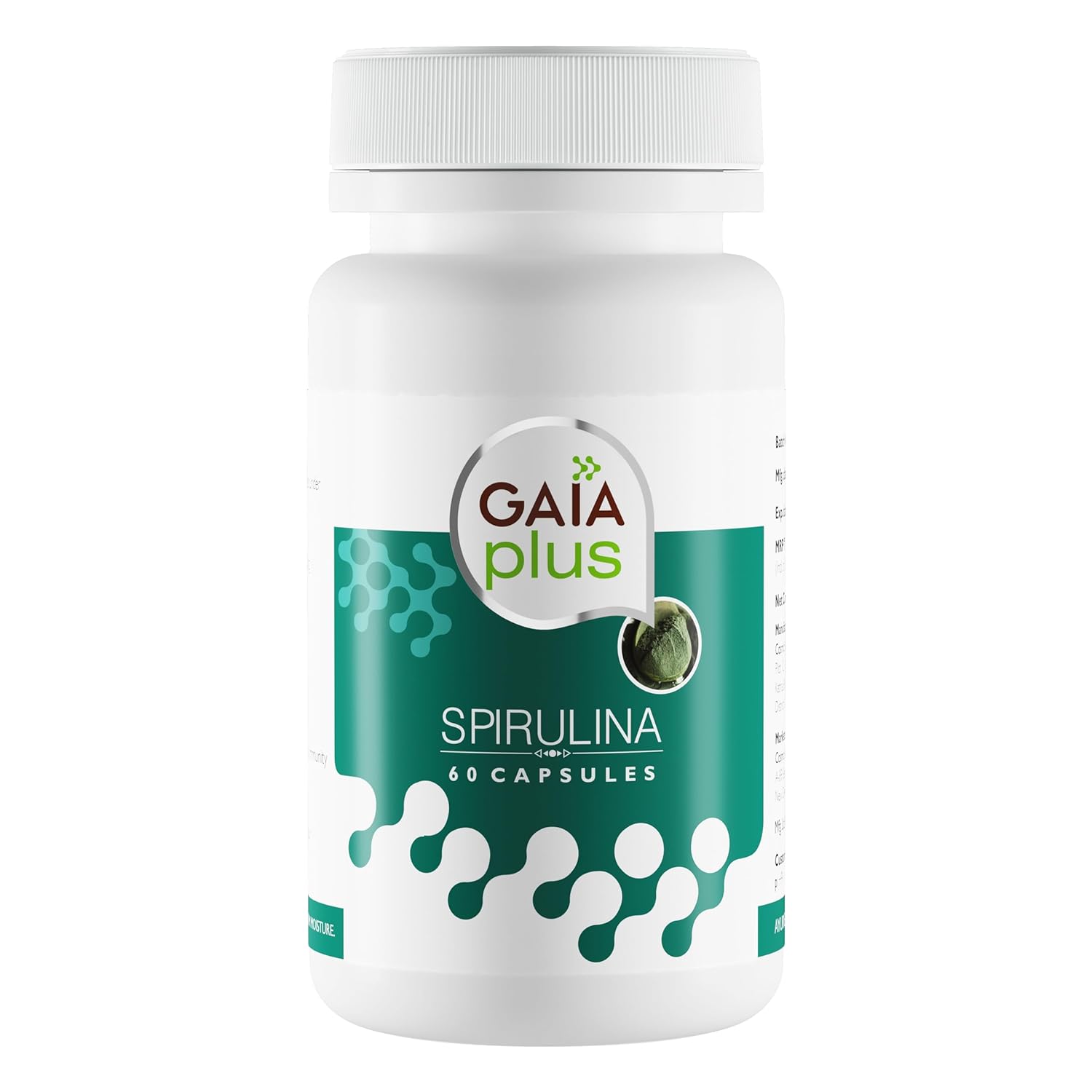 

Спіруліна (60 кап, 500 мг), Spirulina, Gaia