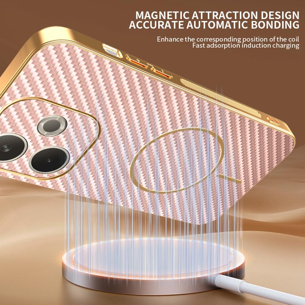 Pentru Oppo A5 Pro 4G (Global)/5G (Global) Husă Telefon Textură Fibră de Carbon Electroplacat TPU Capac Spate