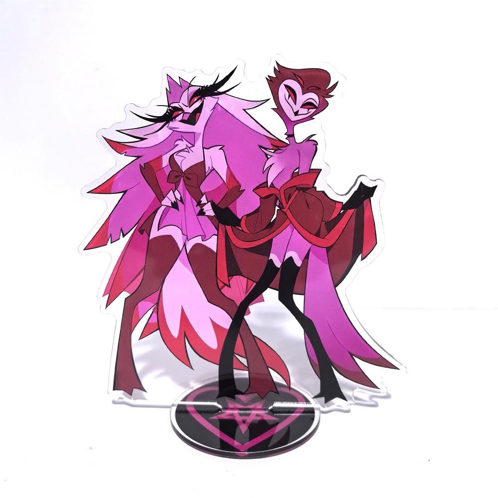 Helluva Boss Figures Acrylic Stand Fashion Anime Action Figure Accessories Collection Toys Desktop Ornaments Kids Gift Poseable Articulated Scale