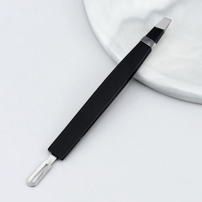 

Пинцет из нержавеющей стали, зажим для ресниц, зажим для бровей, пинцет для обрезки бровей, двусторонний диагональный рот, женский инструмент для красоты чёрный