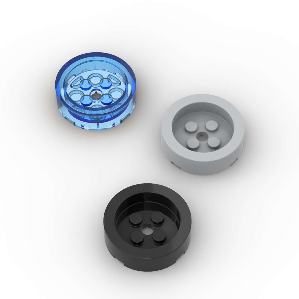 MOC 10PCS 68325 Round 4x4 With Recessed Center And Hole Building Blocks Set Plate Part Particle DIY Toys Children Birthday Gifts